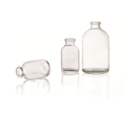 20 ml Een doorzichtige gegoten glazen injectieflacon USP type II