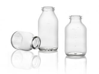 Gemakkelijk open eind afdichtend 50 ml helder infusiesfles met 32 mm nek